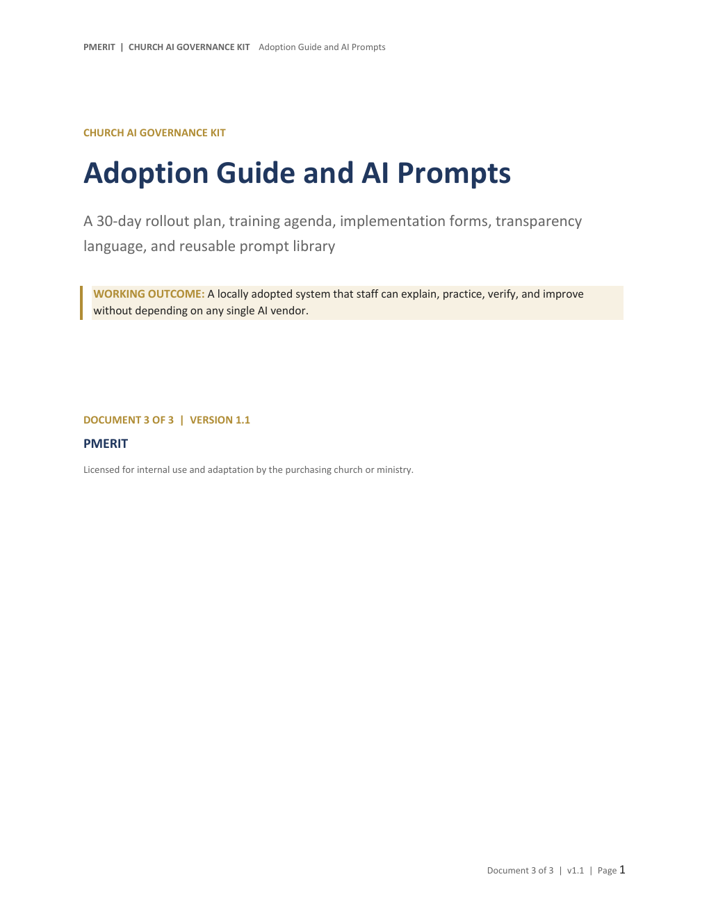 Cover of the Adoption Guide and AI Prompts